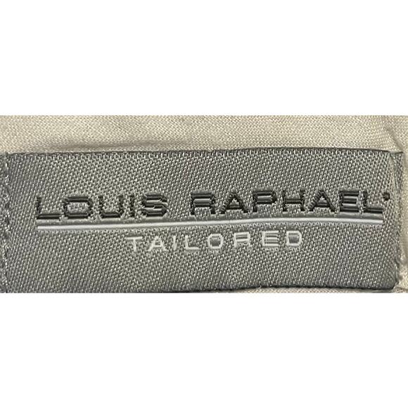LOUIS RAPHAEL TAILORED FLAT FRONT HIGH-RISE DRESS PANTS, MENS, 30X32, BLACK - Picture 9 of 12